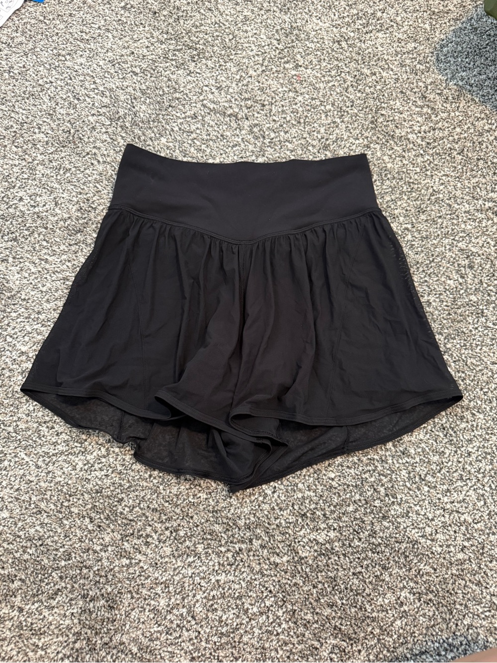 lululemon athletica Black Flow Skort with Built-In Shorts